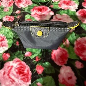 Longchamp Black and Yellow Pouch
